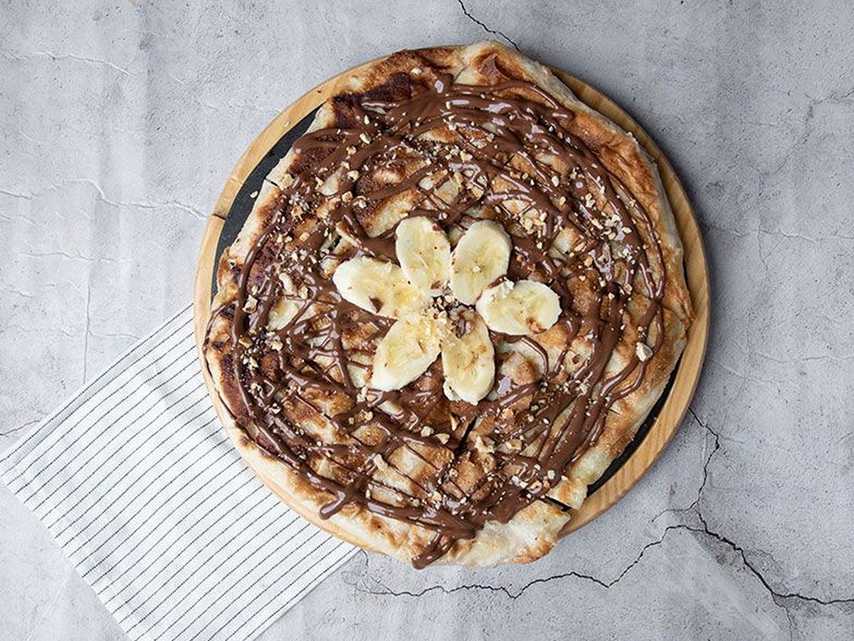 Chocolate Nuts and Banana Pie