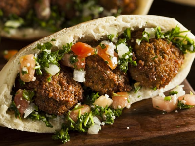 Spicy Stuffed Falafel Rocket Sandwich
