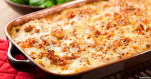 Liver With Mozzarella Cheese Casserole