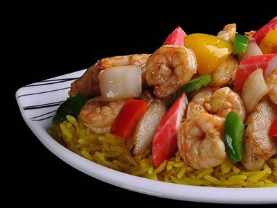Seafood Fajita Rice Platter