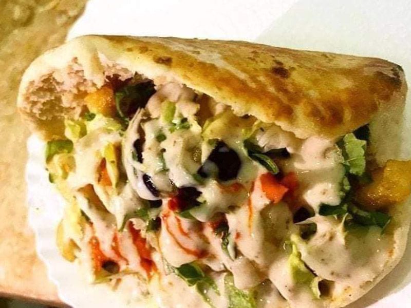 Taamia With Baba Ghannoug Sandwich