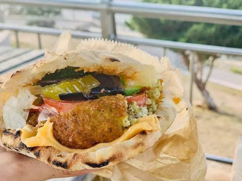 Taamia With Eggplant Sandwich