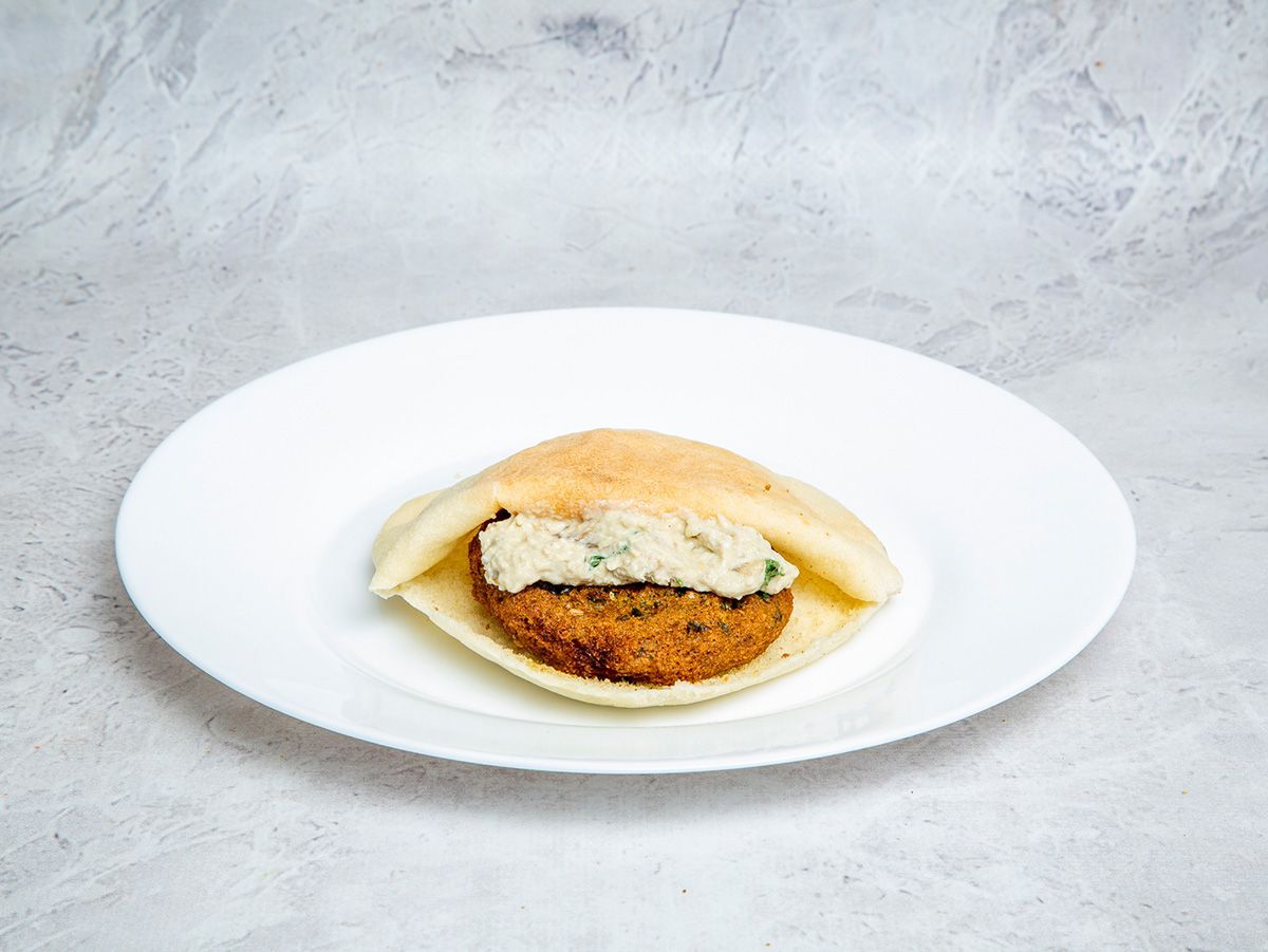 Falafel Sandwich with Aged Cheese
