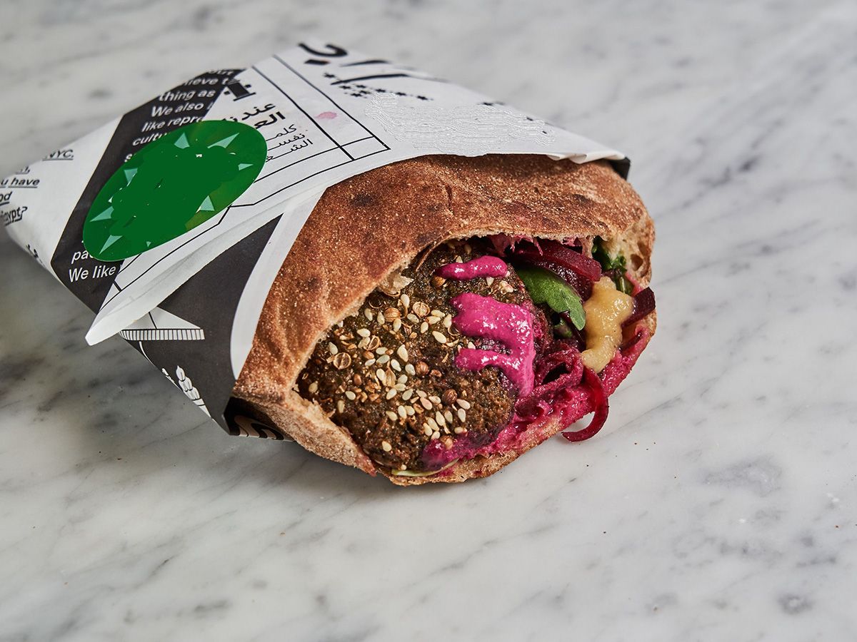 Taamia with Eggplant Sandwich