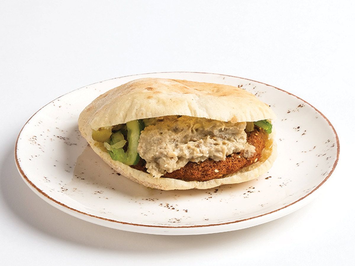 Ta'ameya Baba Ghanoug Sandwich
