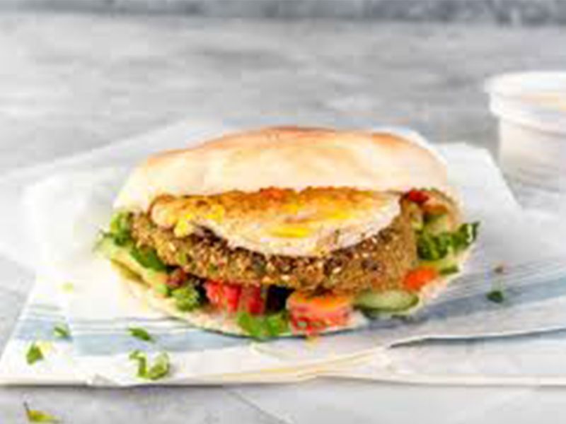 Taamia With Eggs Sandwich