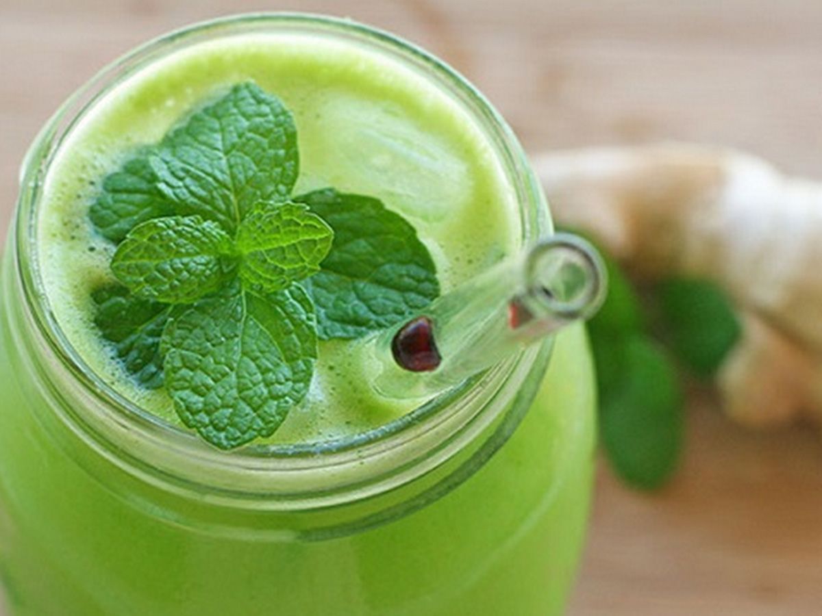 Bottle of Lemon Mint Juice