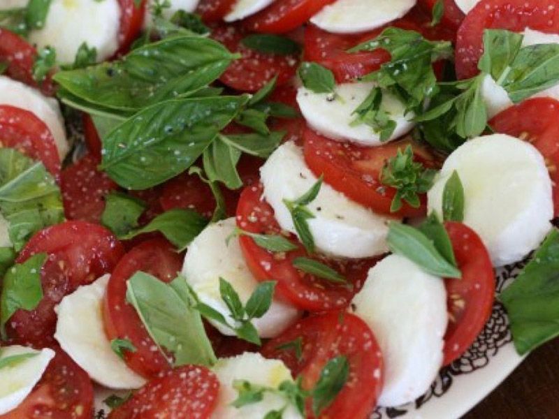 Cheese box with tomatoes