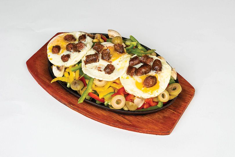 Sausage Fajita Sunny Side Up Plate