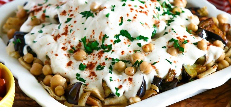 Eggplant Fatteh