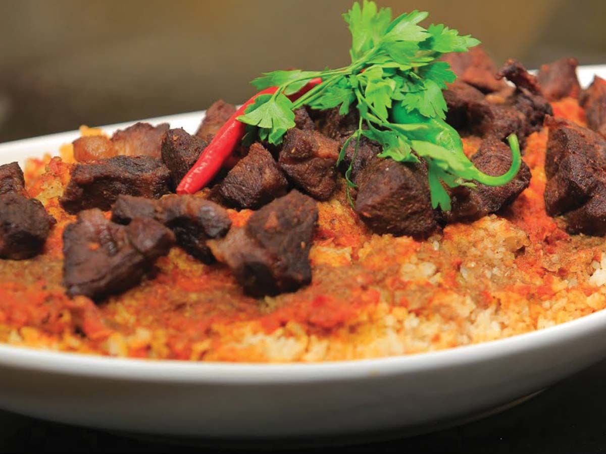 Fatteh with meat