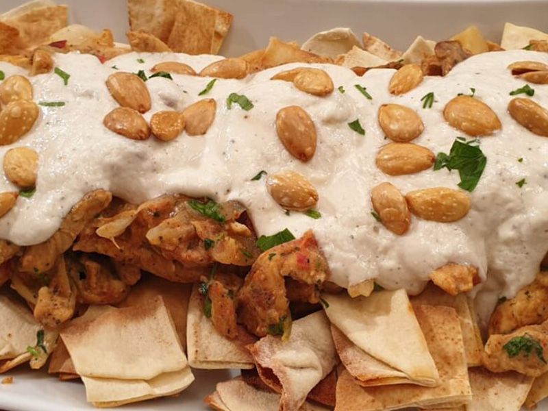 Chicken Shawerma Fatteh Platter