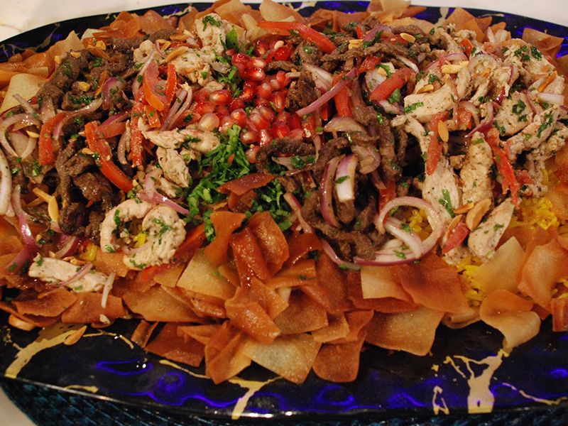 Mix Shawerma Fatteh Platter