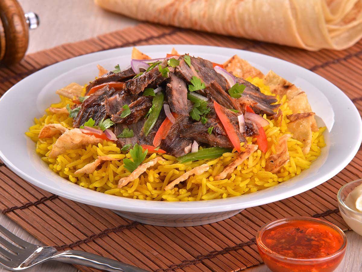 Meat shawerma fattah