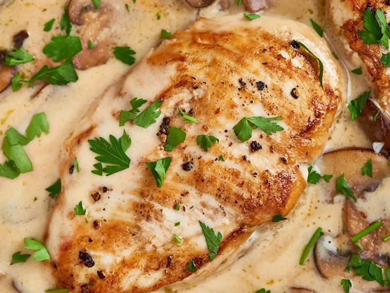 Chicken With Mushroom And Cream