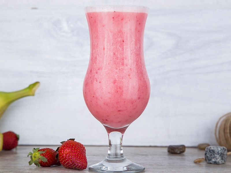 Strawberry with milk