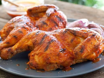 Plain Whole Chicken on Charcoal