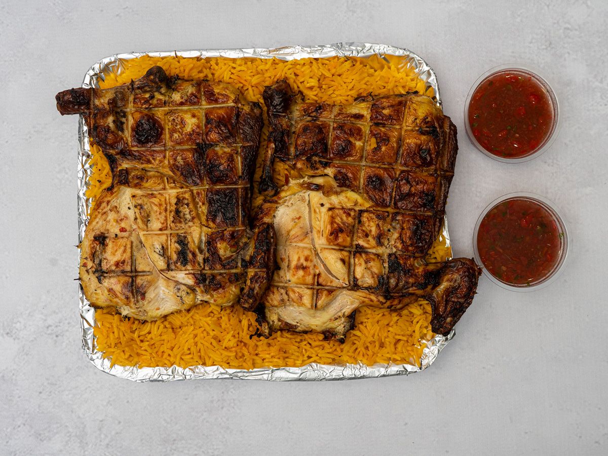 Grilled Chicken Rice And Sauce