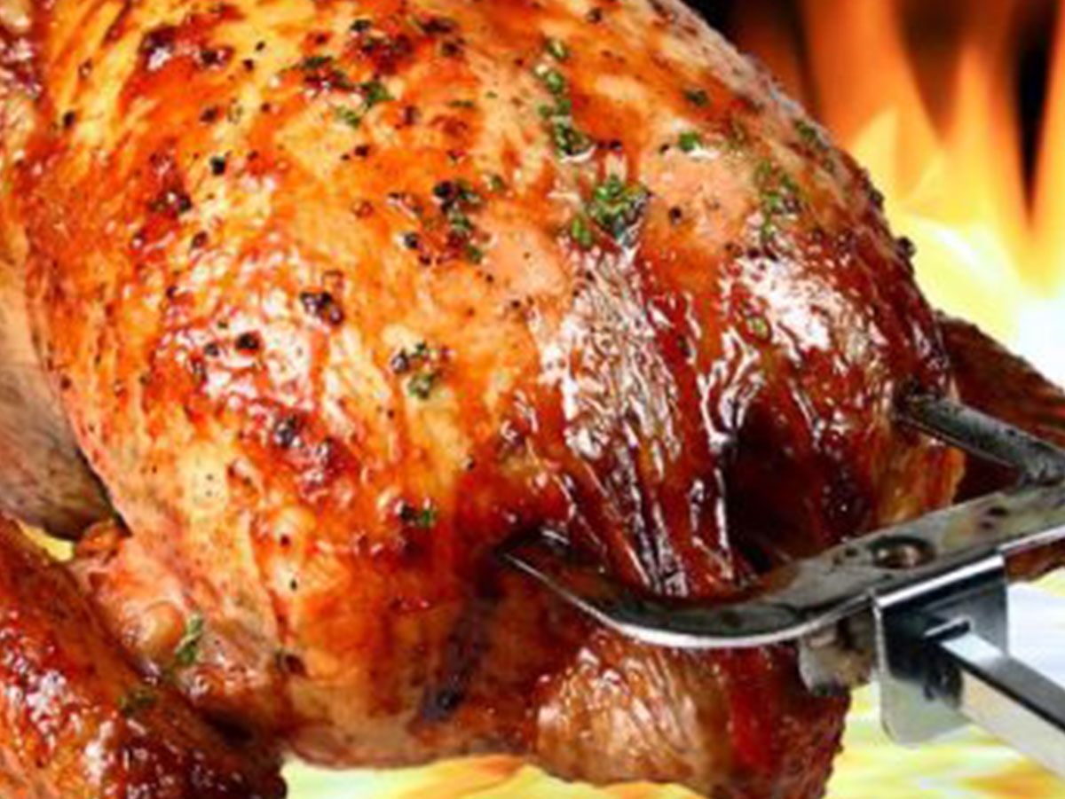 Whole chicken on gas