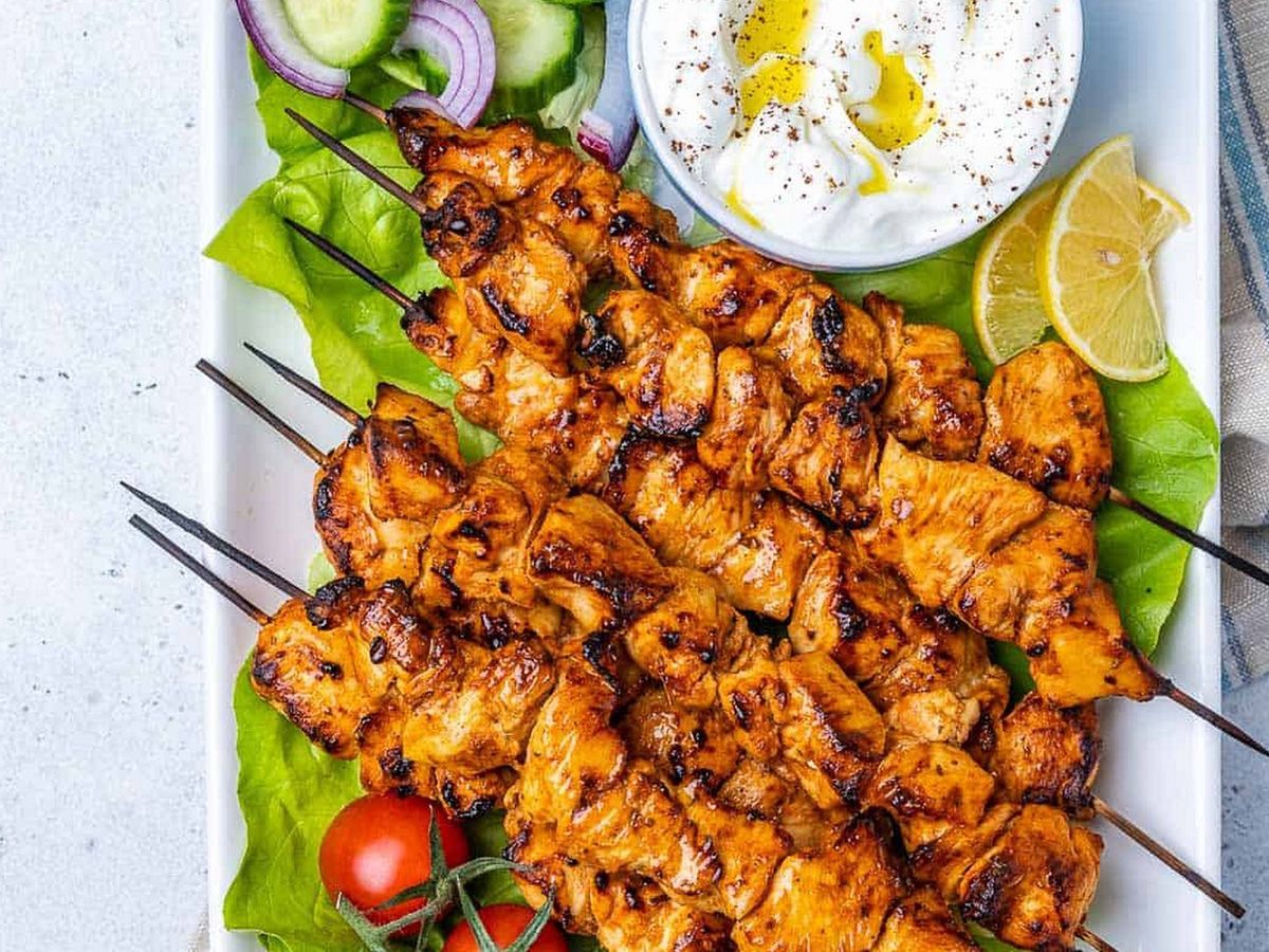 Shish Chicken On Charcoal