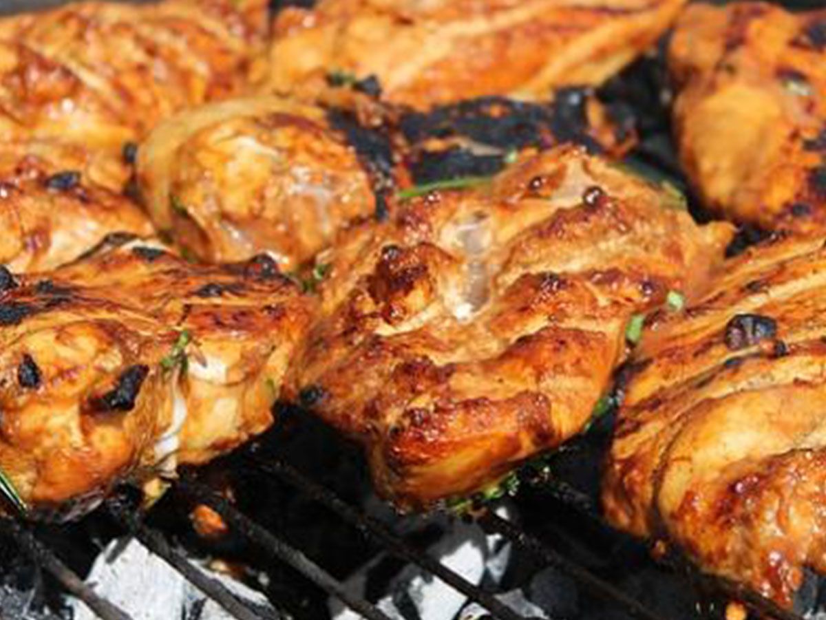Whole Chicken on Charcoal