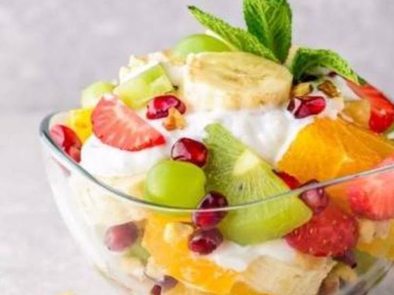 Fruit Salad With Ice Cream