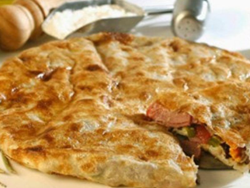 Oriental Sausage And Pastrami Pie