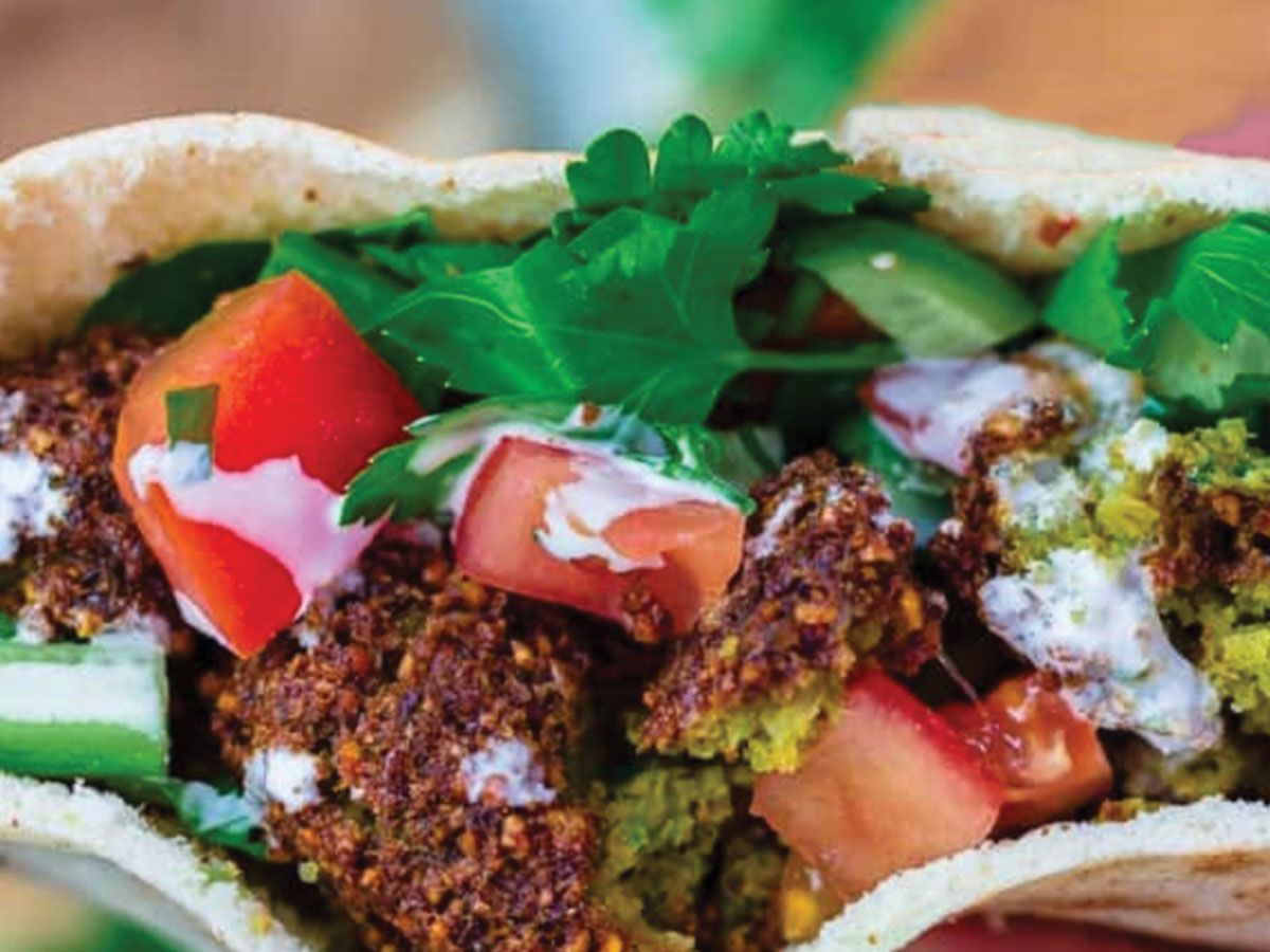 falafel with eggplant and Muttabel