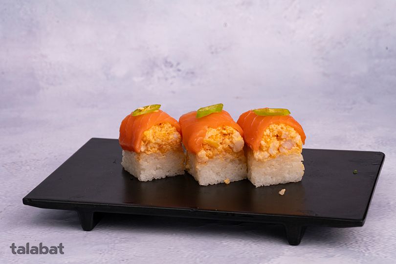 SALMON Fuego Oshi Sushi