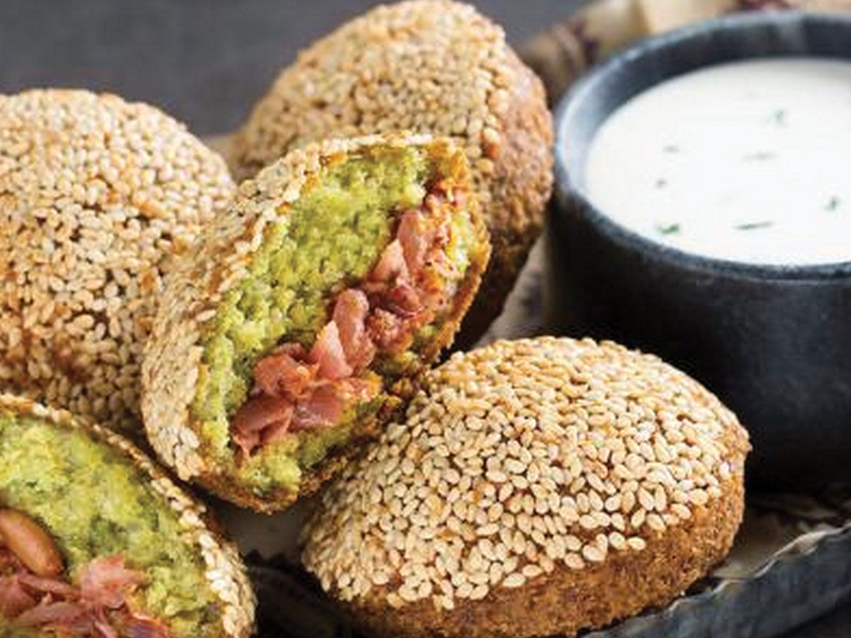 Stuffed Falafel Patty