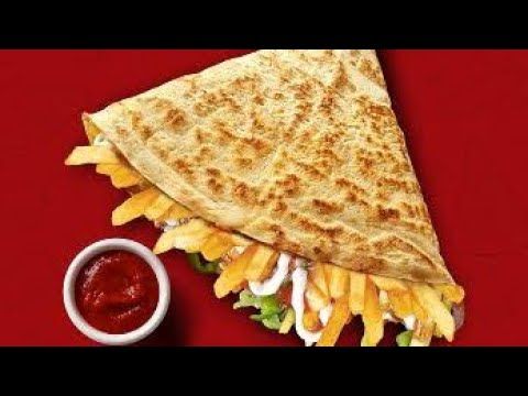 potato with cheddar sauce crepe