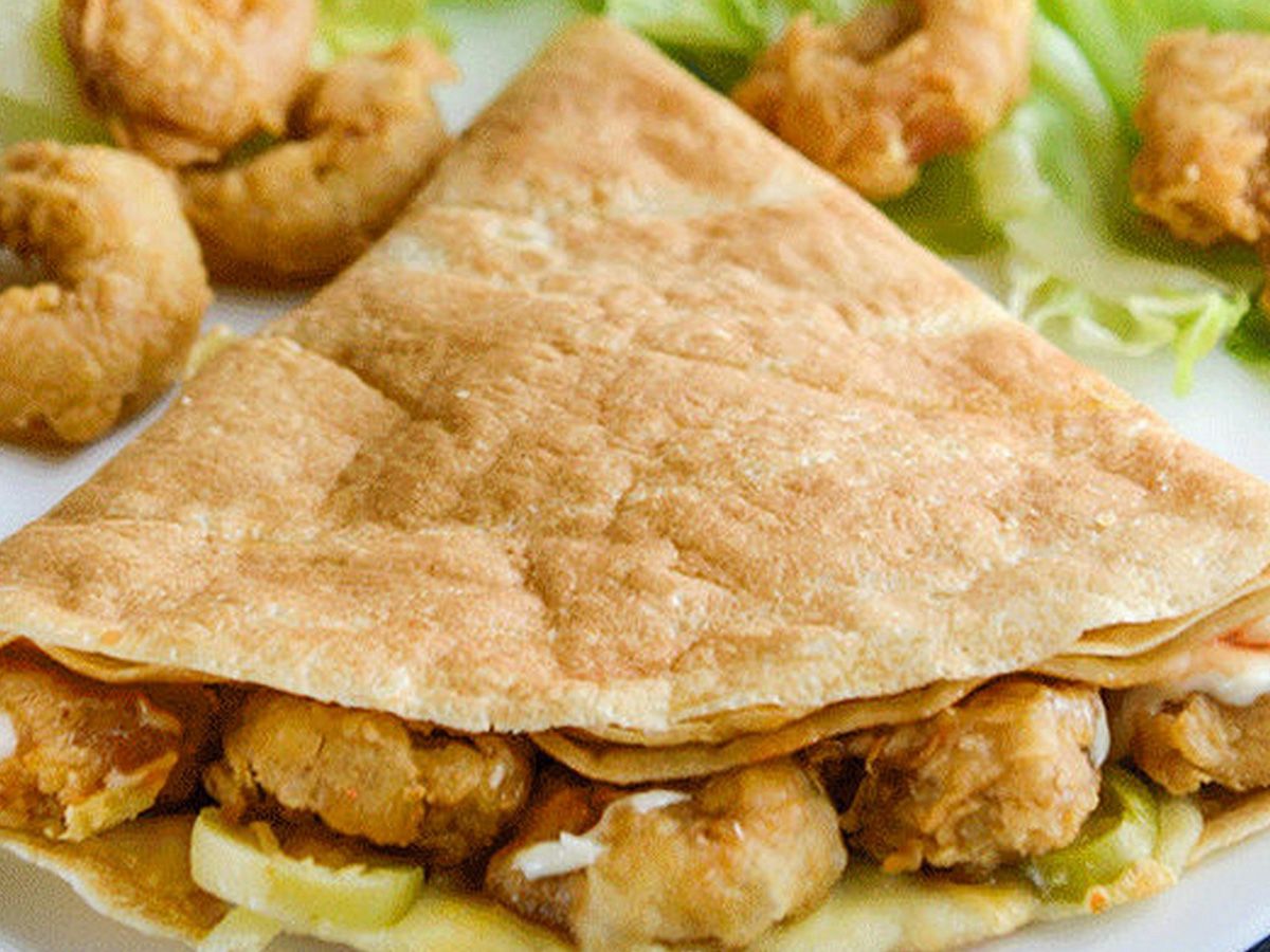 Shrimp ranch crepe