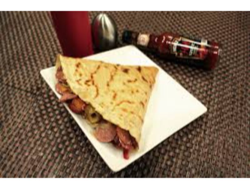 Sausage Crepe With Shish Tawook