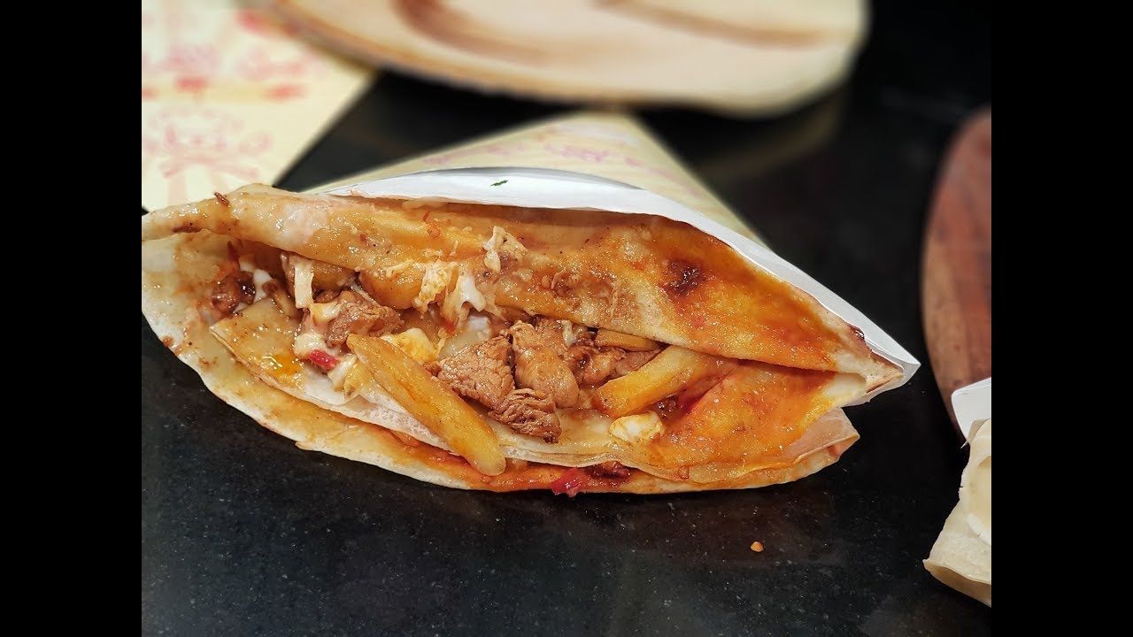 Crispy Chicken and Sausage Crepe