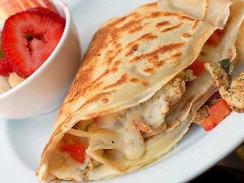 Chicken shawarma crepe