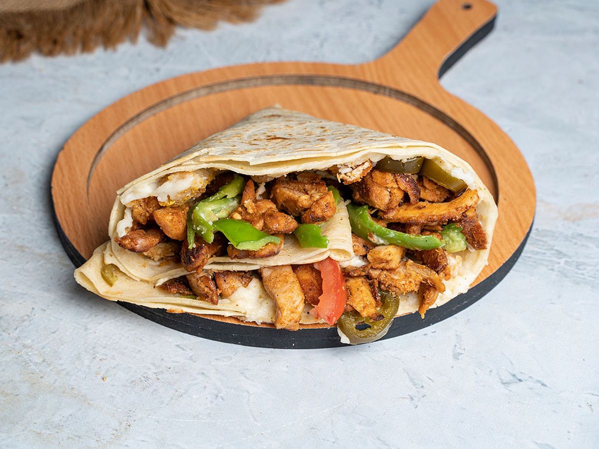 Chicken shawarma crepe