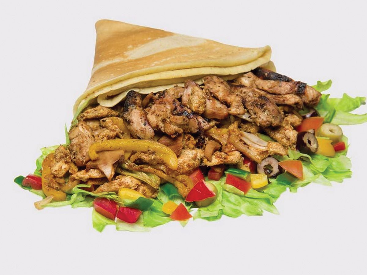 Chicken fajita crepe