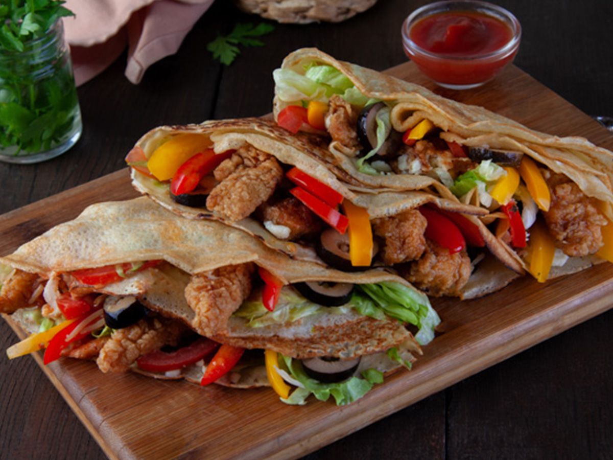 Mix Shawarma Strips Crepe