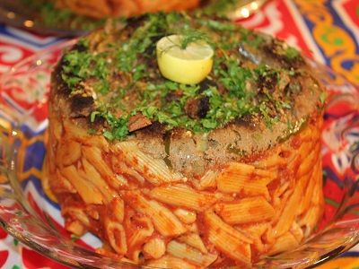 Mix Koshary With Liver Pasta Casserole