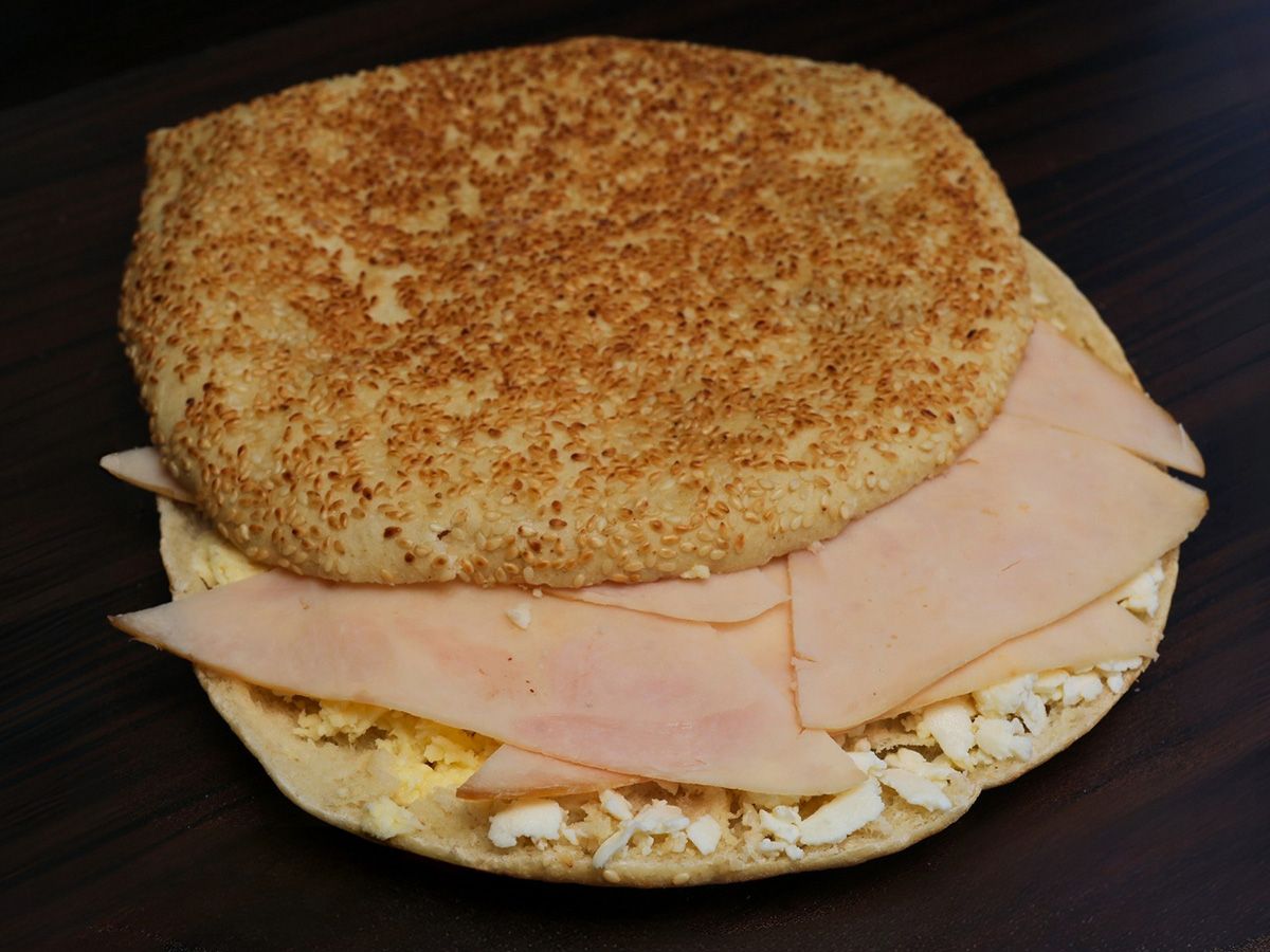 Pastry with Kashkaval cheese and smoked turkey