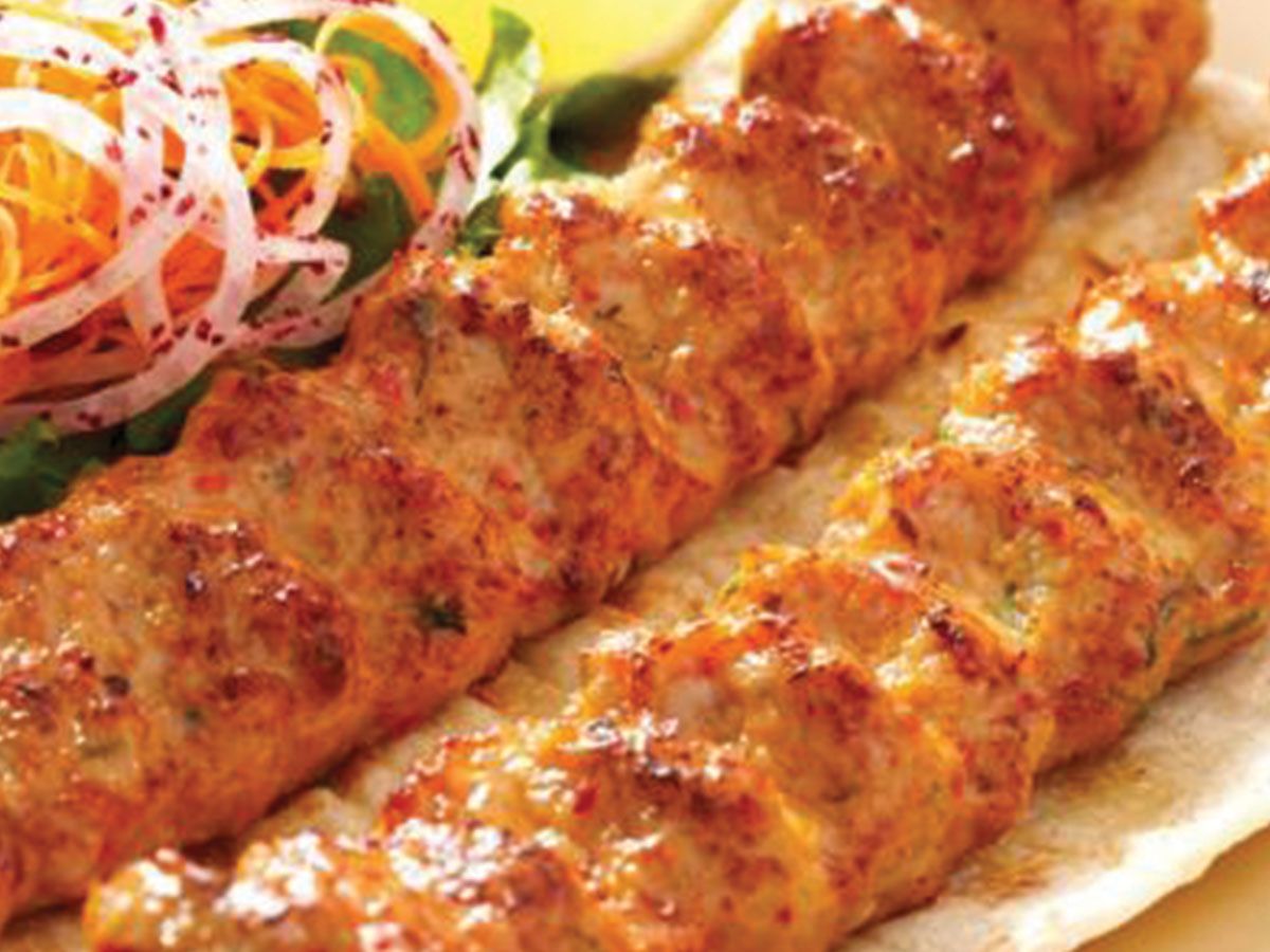Grilled chicken kofta