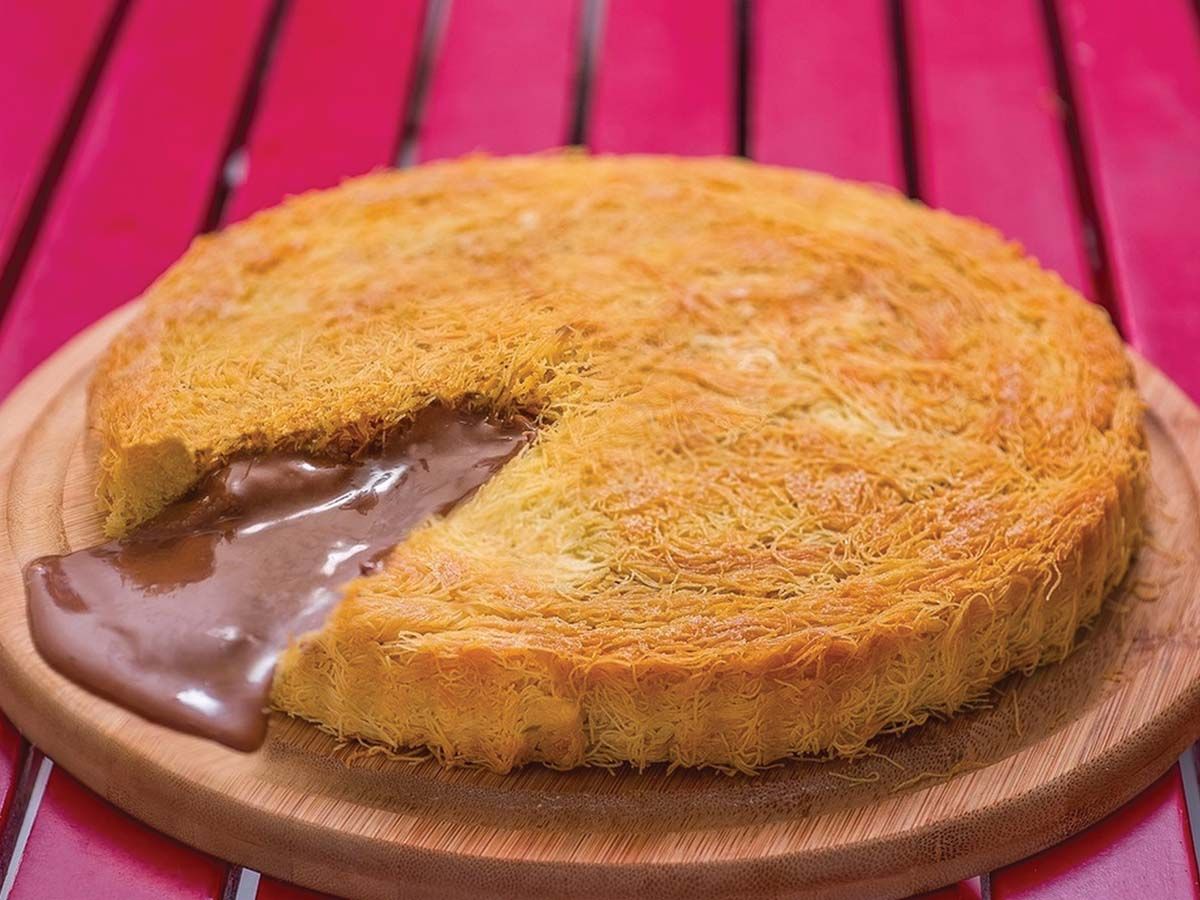 Family Konafa on charcoal With Nutella
