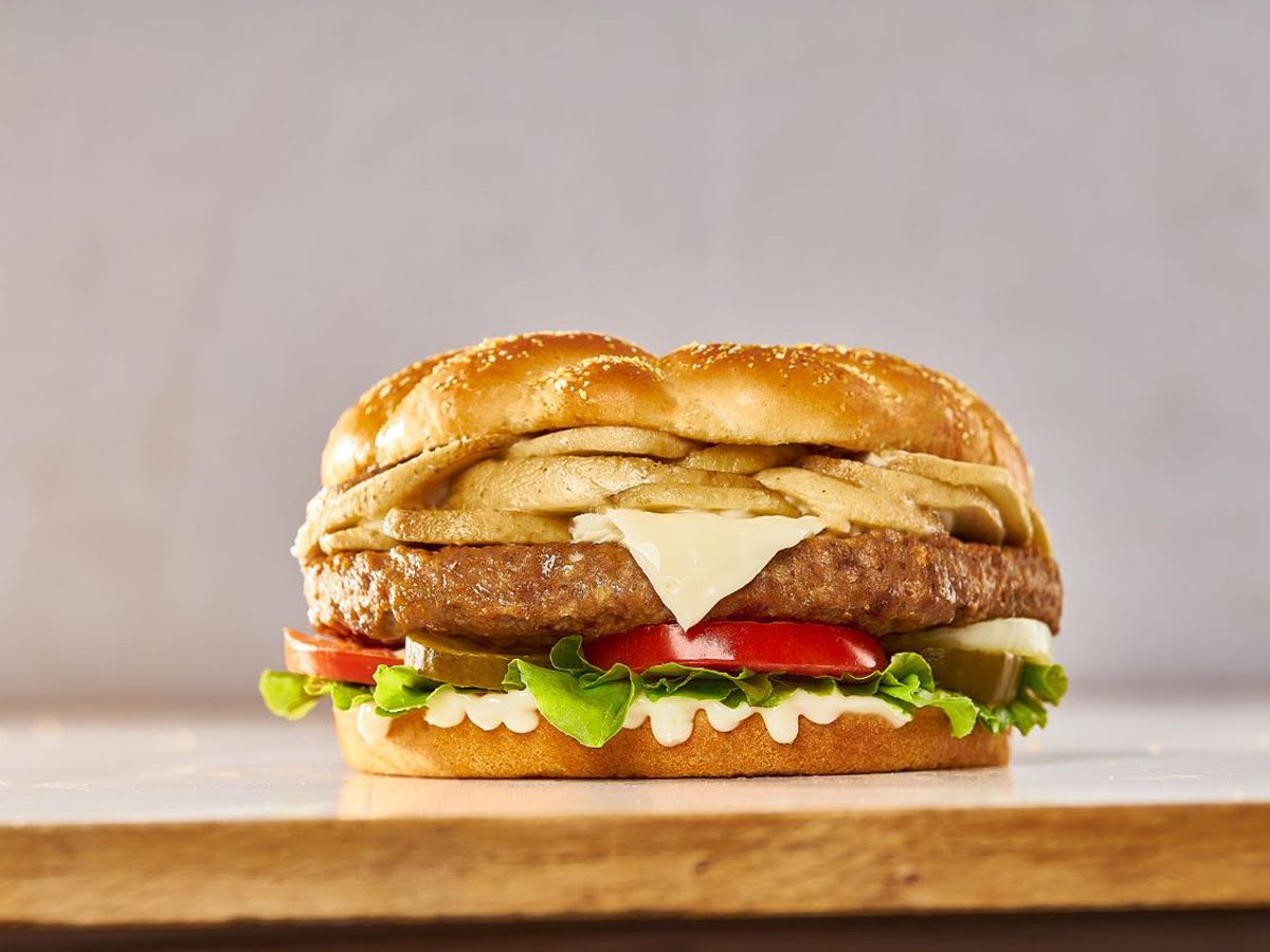 Mushroom Lover Burger sandwich