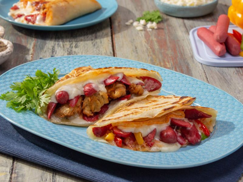 Mushroom And Sausage Crepe