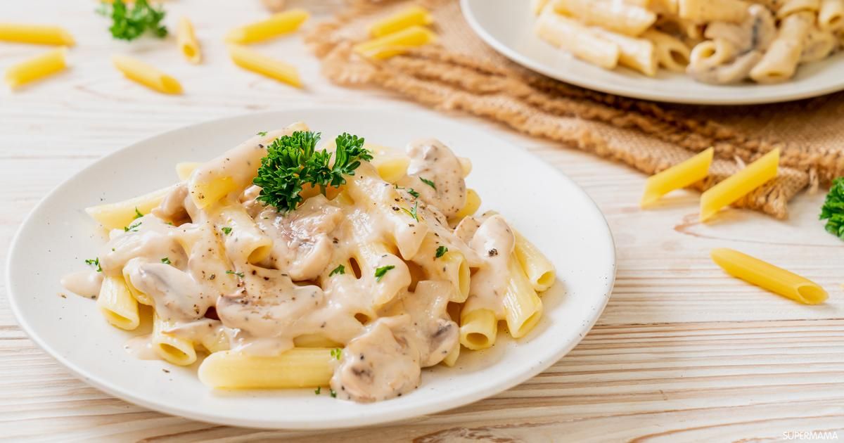 White Sauce Pasta with Mushroom