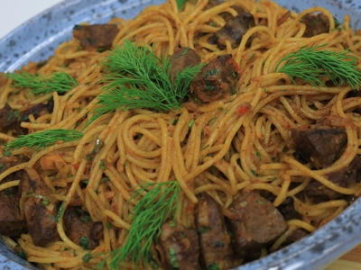 Spaghetti With Liver Pasta