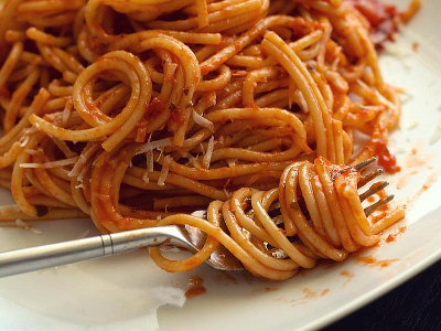 Spaghetti With Chicken Pane Pasta