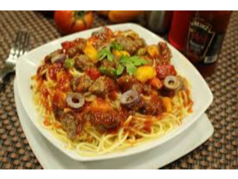 Spaghetti with sausage