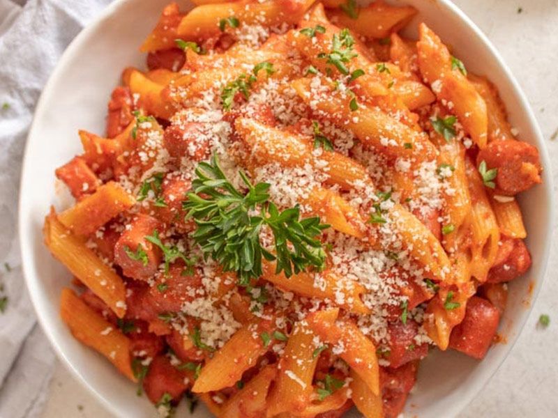Hot Dog Pasta