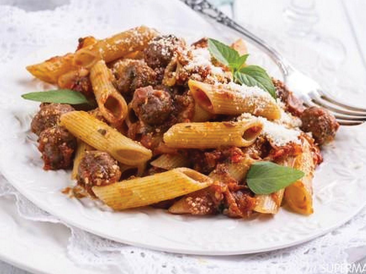 Pasta with minced sausage